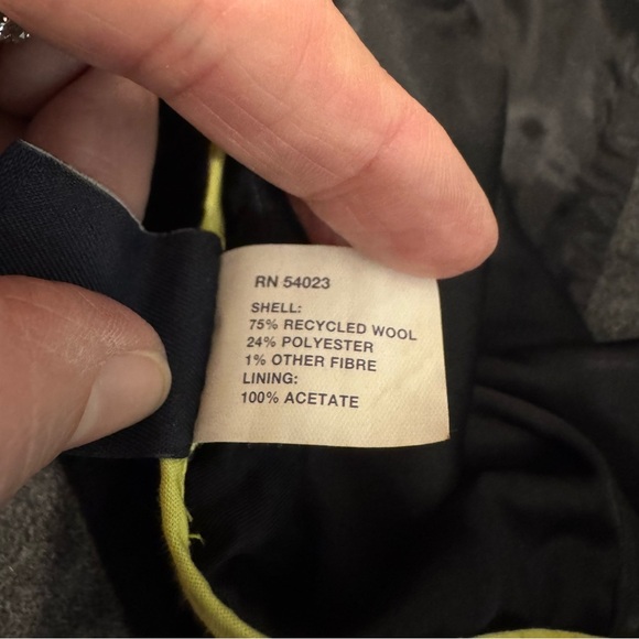 GAP Womens gray mini skirt 4 wool blend fully lined button Y2K 90s 2000s career - Picture 7 of 15